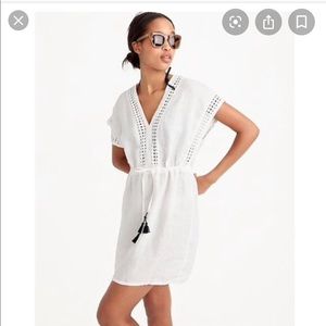 J.Crew Linen-cotton Tassel Tunic Black